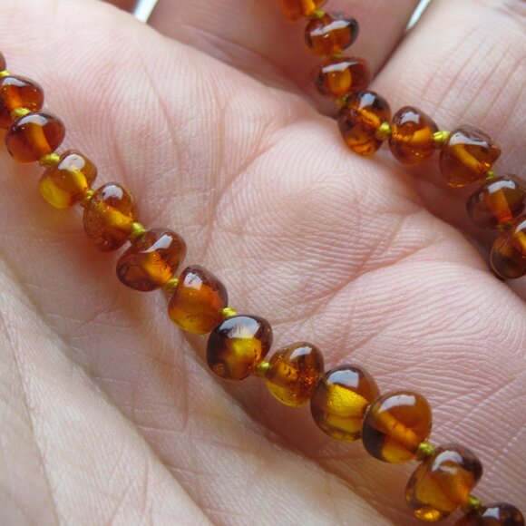 Authentic Amber Teething Unisex Necklace 12.5" Infant/Baby Premium Quality - Picture 2 of 5